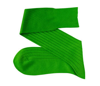 VICCEL / CELCHUK Knee Socks Solid Pistacio Green Cotton