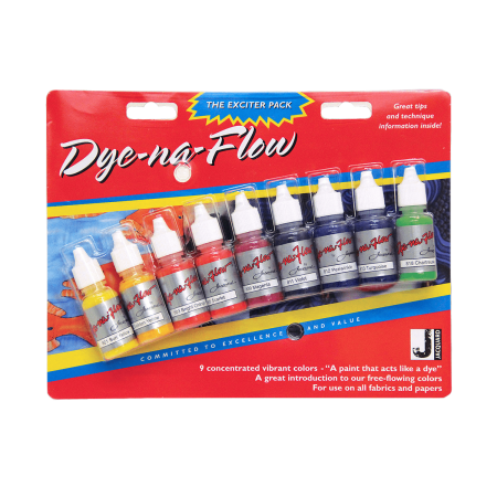 JACQUARD Dye-Na-Flow Paint Exciter Pack 9x 0.5oz / Zestaw płynnych farb akrylowych do tkanin