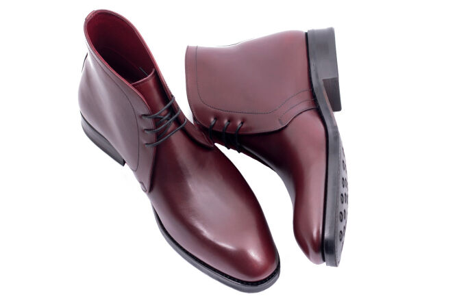 TLB MALLORCA Chukka Boots CHAPMAN 574S F Burgundy - bordowe trzewiki męskie