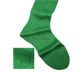 VICCEL / CELCHUK Knee Socks Diamond Textured Pistacio Green