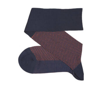 VICCEL / CELCHUK Knee Socks Fish Net Dark Navy Blue Taba 