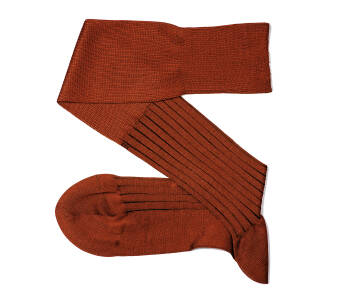VICCEL / CELCHUK Knee Socks Shadow Stripe Taba Brown